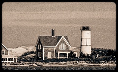 Sandy Neck Light with Lantern Removed - Sepia Tone